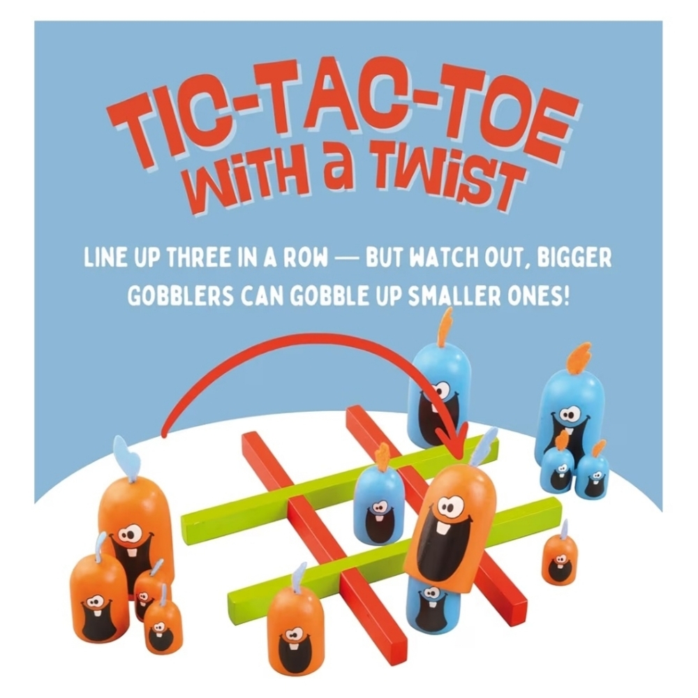 💙Gobblet Gobblers Game by Blue Orange Wooden Tic Tac Toe